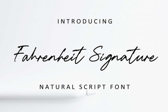 Fahrenheit Signature: A Delicate Script Font for Crafters