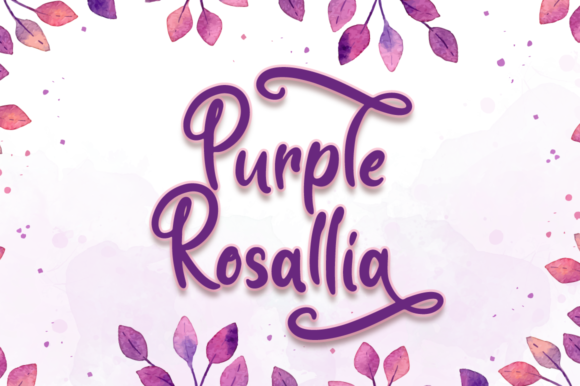 Purple Rosallia: A Handwritten Font for Web Design