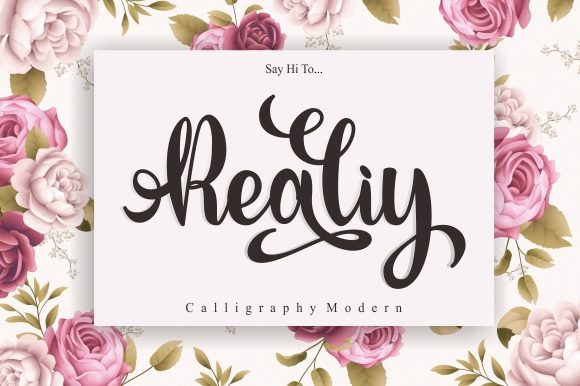 Realiy: A Daring Handwritten Font for Small Business Branding
